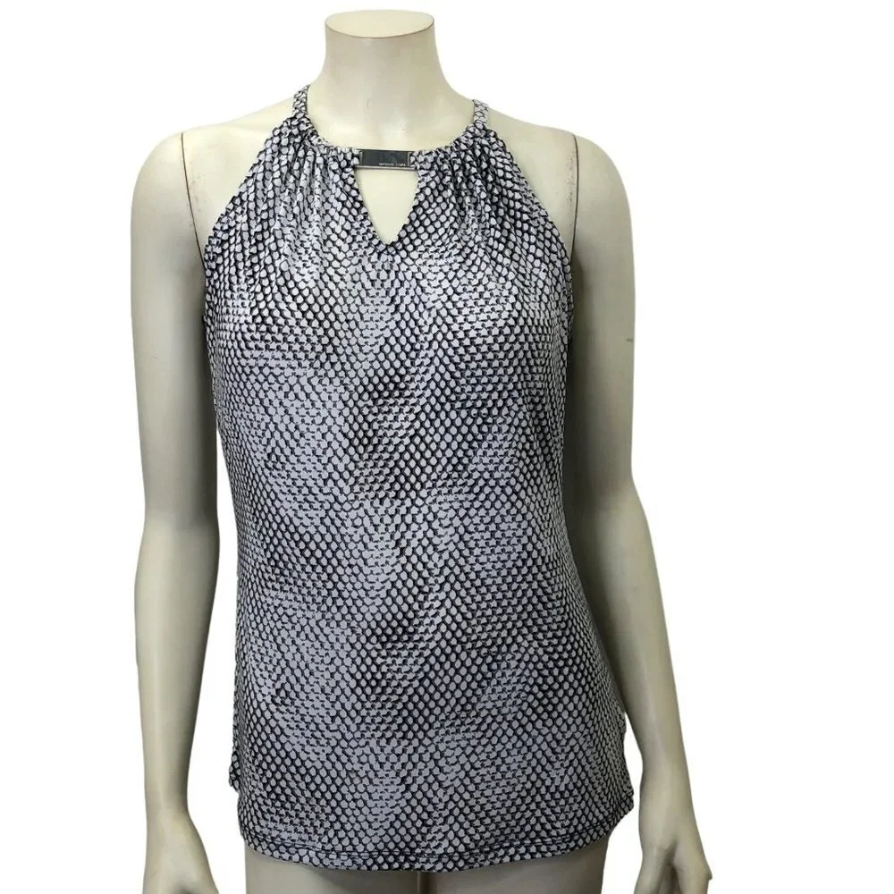 MICHAEL KORS HALTER key hole‎ front  BLOUSE size sm